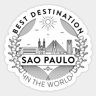 Sao Paulo Minimal Badge Design Sticker